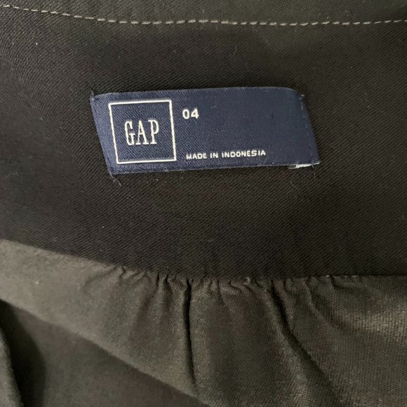 Gap Button Down Long Sleeve Dress 4 Grey V Neck Pockets Drawstring Tie Waist - Picture 6 of 6